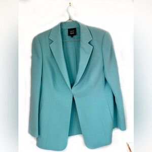 Akris Punto Women's Teal Single-Button Tailored Blazer, 14